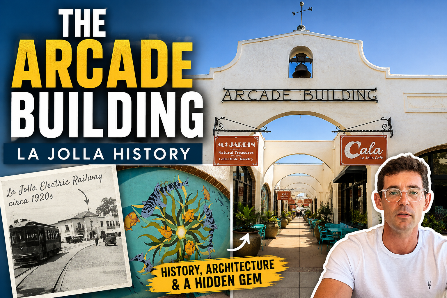 The Arcade Building on Girard Avenue, designed by Herbert Palmer and completed around 1928.